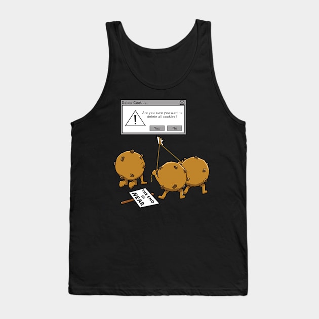 Funny Computer Nerd Geek Cookies Pun Wordplay Tank Top by jkshirts